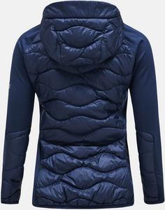 Rückansicht von Peak Performance Helium Daunenjacke Damen blue shadow