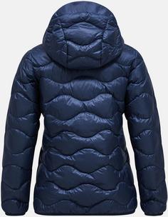 Rückansicht von Peak Performance Helium Daunenjacke Damen blue shadow