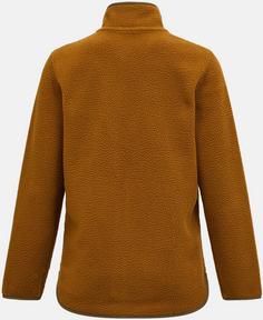 Rückansicht von Peak Performance Pile Fleecejacke Damen earthy summit