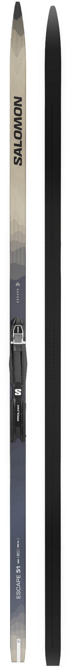 Rückansicht von Salomon ESCAPE 51 GRIP (and Prolink Access) Langlaufski Klassik silver