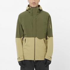 Rückansicht von Salomon OUTERPATH PRO 2.5L Hardshelljacke Herren gray green-grape leaf