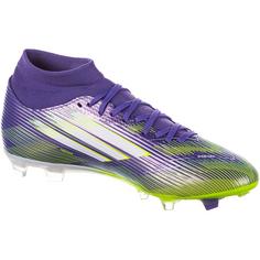 Rückansicht von adidas F50 LEAGUE MID FG-MG Fußballschuhe Herren purrus-ftwwht-luclem