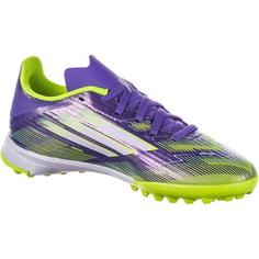 Rückansicht von adidas F50 LEAGUE TF J Fußballschuhe Kinder purrus-ftwwht-luclem