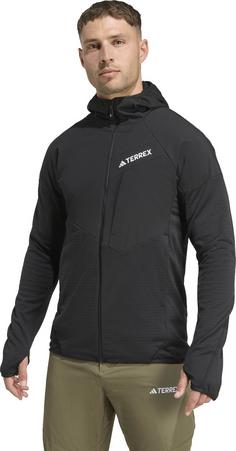 Rückansicht von adidas TECHROCK WIND Fleecejacke Herren black