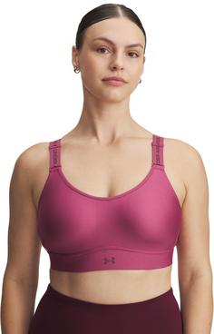 Rückansicht von Under Armour UA INFINITY MID 2.0 BRA Sport-BH Damen red