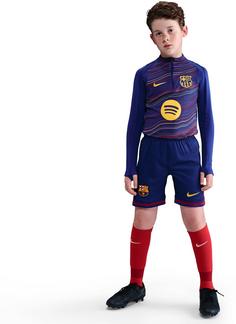Rückansicht von Nike FC Barcelona 25-26 heim Fußballshorts Kinder deep royal blue-noble red-midwest gold
