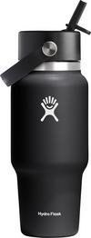 Hydro Flask 24 OZ WIDE FLEX STRAW TRAVEL Isolierflasche - black