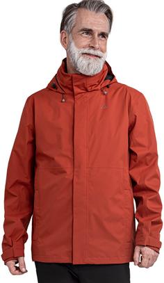 Rückansicht von Schöffel Gmund Regenjacke Herren dark crabapple