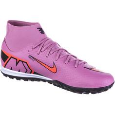 Rückansicht von Nike ZM SUPERFLY 10 ACADEMY TF Fußballschuhe Herren magic flamingo-black-total crimson