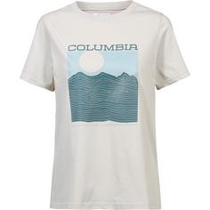 Columbia Rolling Bend T-Shirt Damen dark stone-framed linescape