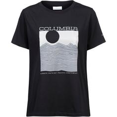 Columbia Rolling Bend T-Shirt Damen black-framed linescape