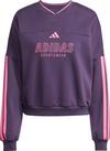 adidas Tiro Sweatshirt Damen - aurora plum-lucid pink