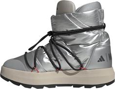 Rückansicht von adidas ADIDAS X Moonboot ACE Boots Damen matte silver-core black-lucid red