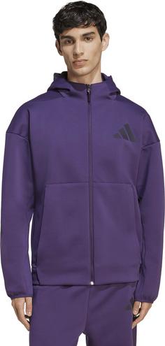 Rückansicht von adidas ZNE Trainingsjacke Herren aurora plum