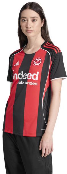 Rückansicht von adidas Eintracht Frankfurt 25-26 heim Fußballtrikot Damen black-sgered