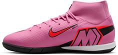 Rückansicht von Nike ZM SUPERFLY 10 ACADEMY IC Fußballschuhe Herren magic flamingo-black-total crimson