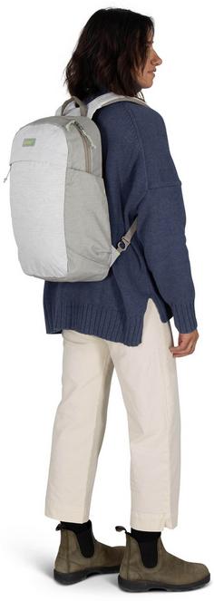 Rückansicht von Osprey Rucksack Arcane Earth Large Day Daypack pediment grey block