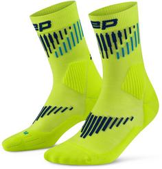 CEP Core Run Merino Laufsocken Herren lime-blue