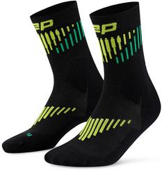 CEP Core Run Merino Laufsocken Herren black-lime