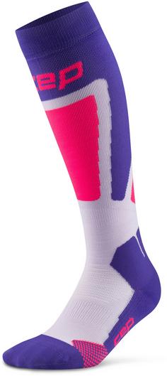 Rückansicht von CEP Ski Thermo Skisocken Damen purple pink