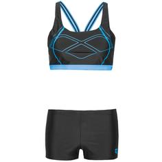 Arena Graphic Pro Bikini Set Damen black-turquoise