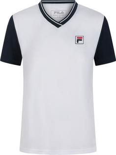 FILA Tennisshirt Damen white-balck iris