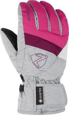 Rückansicht von Ziener LEIF Skihandschuhe Kinder pop pink.light mélange