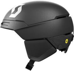 Rückansicht von SCOTT Flow Mips Skihelm granite black