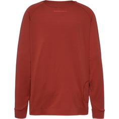 Rückansicht von Endura Singletrack Fleece Fahrradtrikot Herren ziegelrot