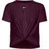 Nike ONE Croptop Damen - burgundy crush-white