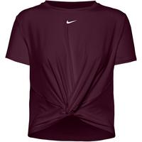 Nike ONE Croptop Damen - burgundy crush-white