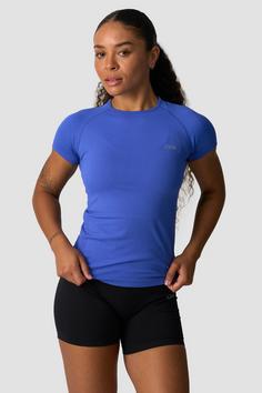 Rückansicht von ICANIWILL Define Seamless Funktionsshirt Damen virtual blue