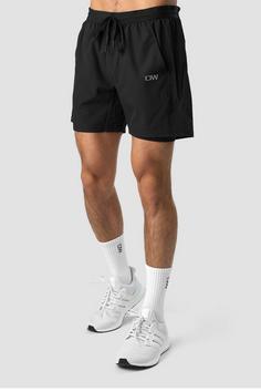 Rückansicht von ICANIWILL Workout 2-in-1 Funktionsshorts Herren black
