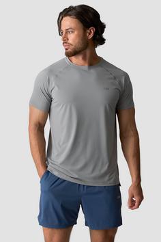 Rückansicht von ICANIWILL Workout Funktionsshirt Herren ultimate grey