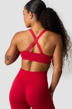 Rückansicht von ICANIWILL Smooth Seamless Sport-BH Damen red cherry