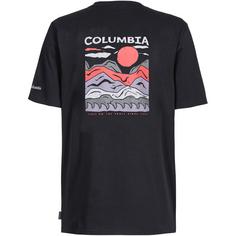 Rückansicht von Columbia Explores Canyon T-Shirt Herren black-peaks and waves