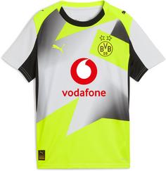 PUMA Borussia Dortmund 25-26 Auswärts Fußballtrikot Kinder silver mist-yellow alert
