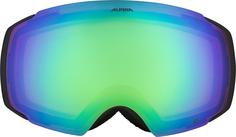 Rückansicht von ALPINA Falera Mag Q-lite Skibrille black-green matt