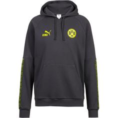 PUMA Borussia Dortmund Hoodie Herren flat dark gray-yellow alert