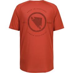 Rückansicht von Endura Loop Fahrradtrikot Herren ziegelrot