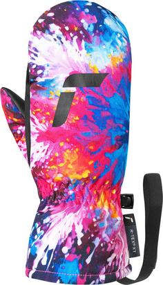 Rückansicht von Reusch Carter Handschuhe Kinder black-multicolour snowflake