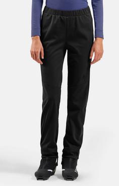 Rückansicht von Odlo ESSENTIAL WARM Langlaufhose Damen black