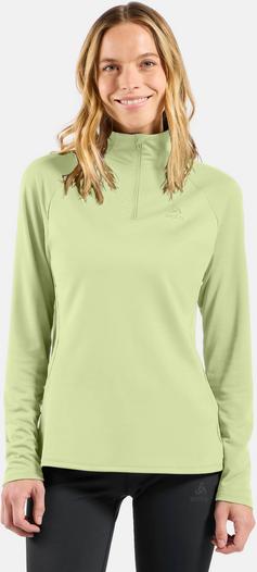 Rückansicht von Odlo ESSENTIAL CERAMIWARM Funktionsshirt Damen shadow lime