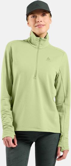 Rückansicht von Odlo ESSENTIAL THERMAL Funktionsshirt Damen shadow lime