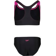 Rückansicht von SPEEDO Medley Logo Bikini Set Kinder flare pink