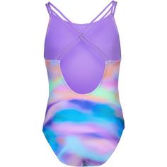 Rückansicht von SPEEDO Printed Twinstrap Badeanzug Kinder purple mist