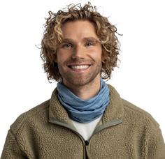 Rückansicht von BUFF Merino Lightweight Multifunktionstuch solid lake blue