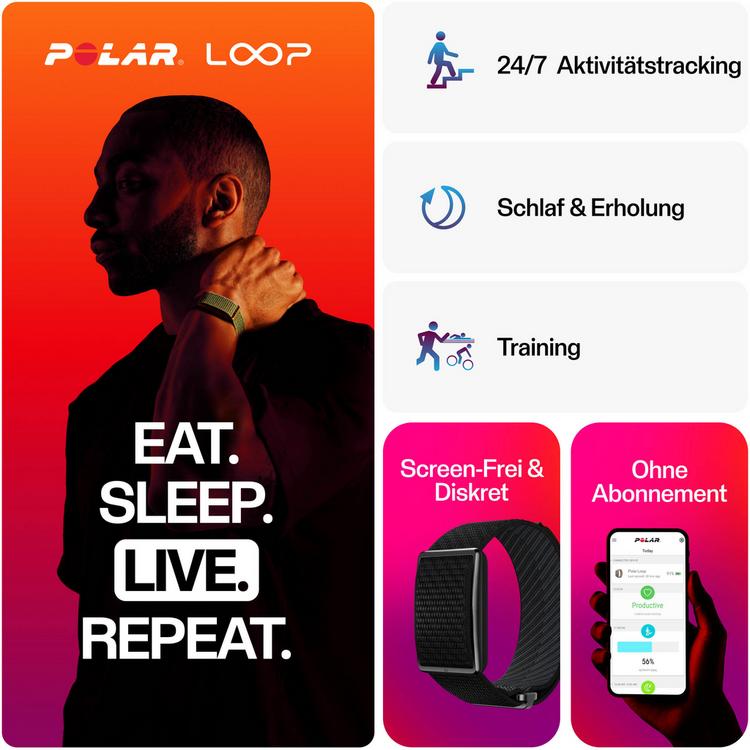 Polar Polar Loop Sportuhr - blk-blk - 0 | SportScheck