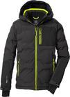 KILLTEC KSW 203 Skijacke Jungen - dunkelstein-schwarz-neongelb