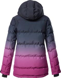 Rückansicht von KILLTEC KSW 330 Skijacke Kinder dunkel himbeere